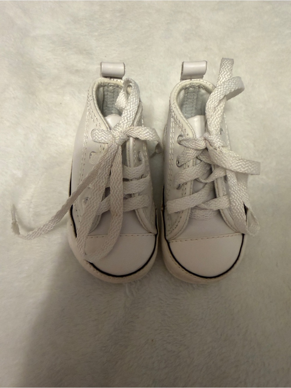 Classic White Baby Lace-Up Walker Shoes
